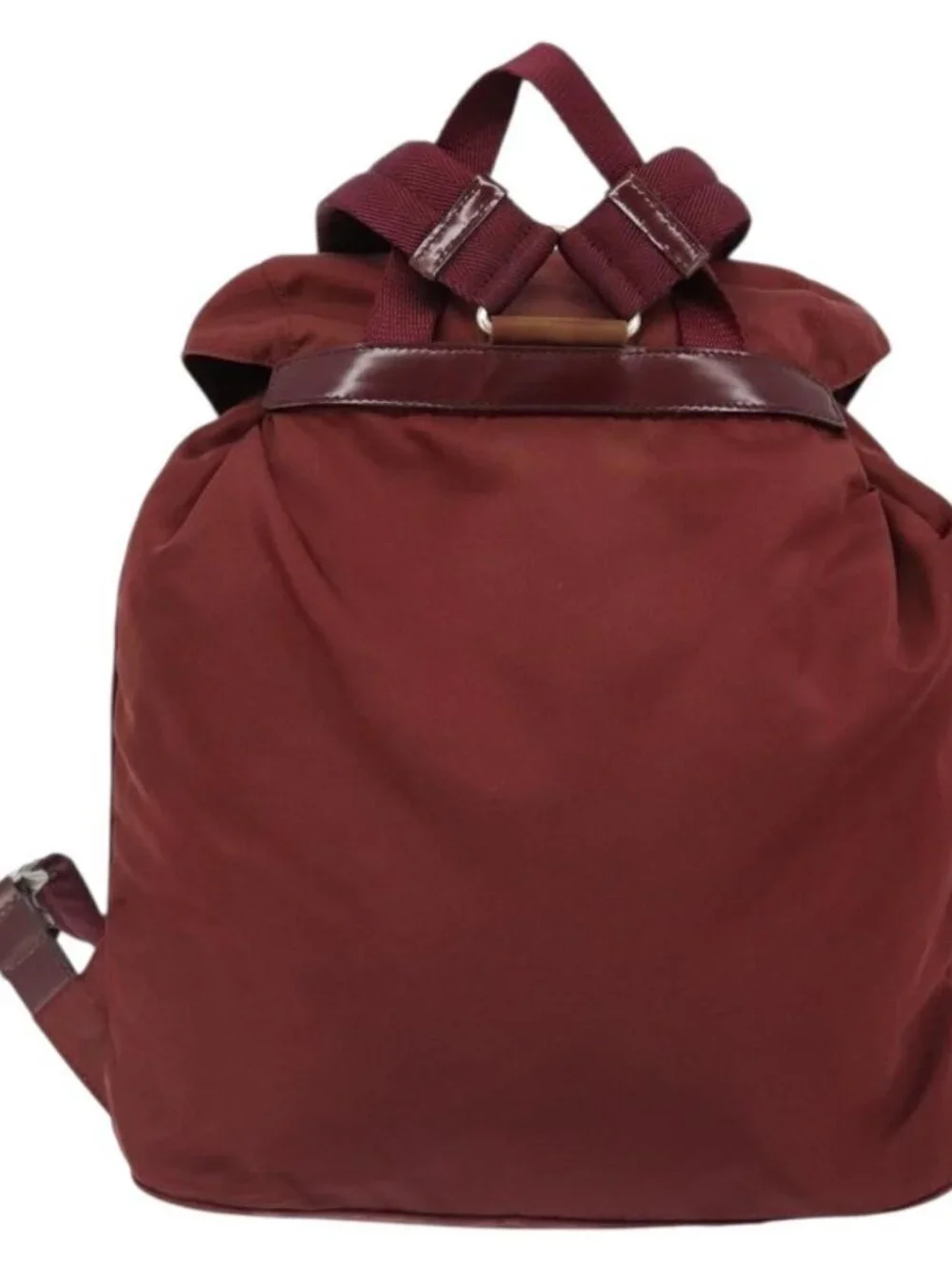 PRADA Backpack Nylon Red Silver Auth ti3983A